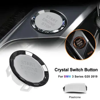

Diamond Crystal Car ENGINE START STOP Switch Button Replace Cover For BMW 3 Series G20 2019+