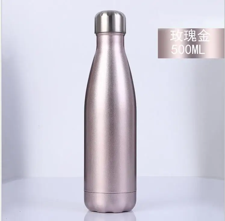 GH 500 мл вакуумная колба с двойными стенками, бутылка для воды из нержавеющей стали, колы, бутылка для воды, пива, термос для спортивной бутылки, бутылки для воды - Цвет: 18