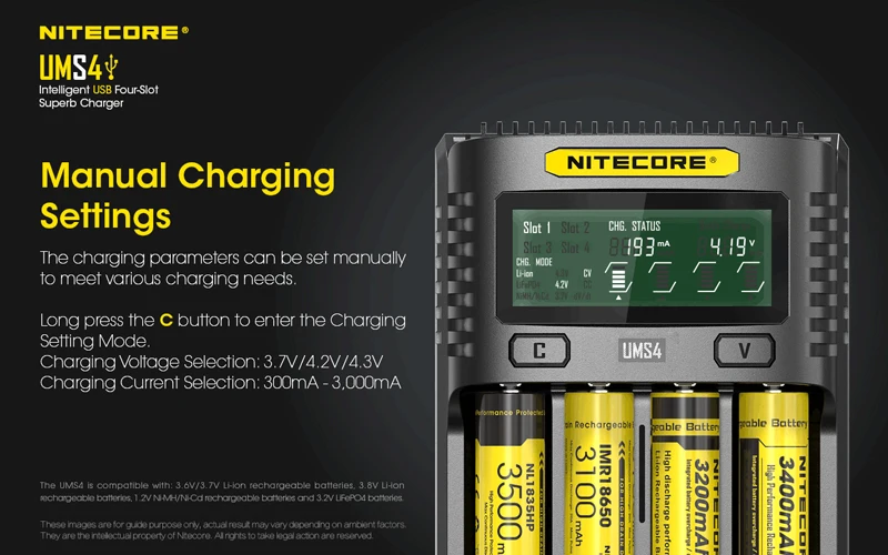 LCD Display NITECORE UMS4 USB Charger (15)