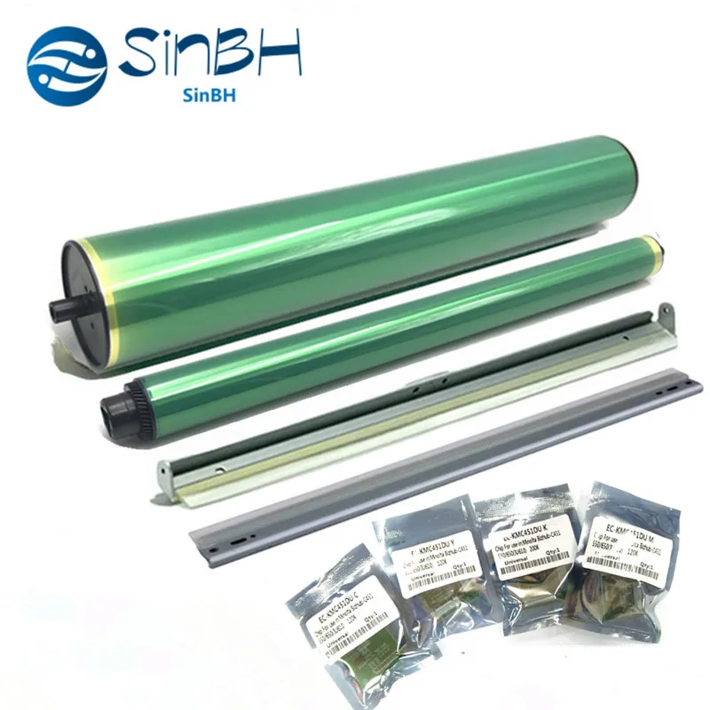 1 комплект долгий срок службы CMYK OPC чип барабана для Konica Minolta bizhub C451 C452 C550 C552 C650 C652