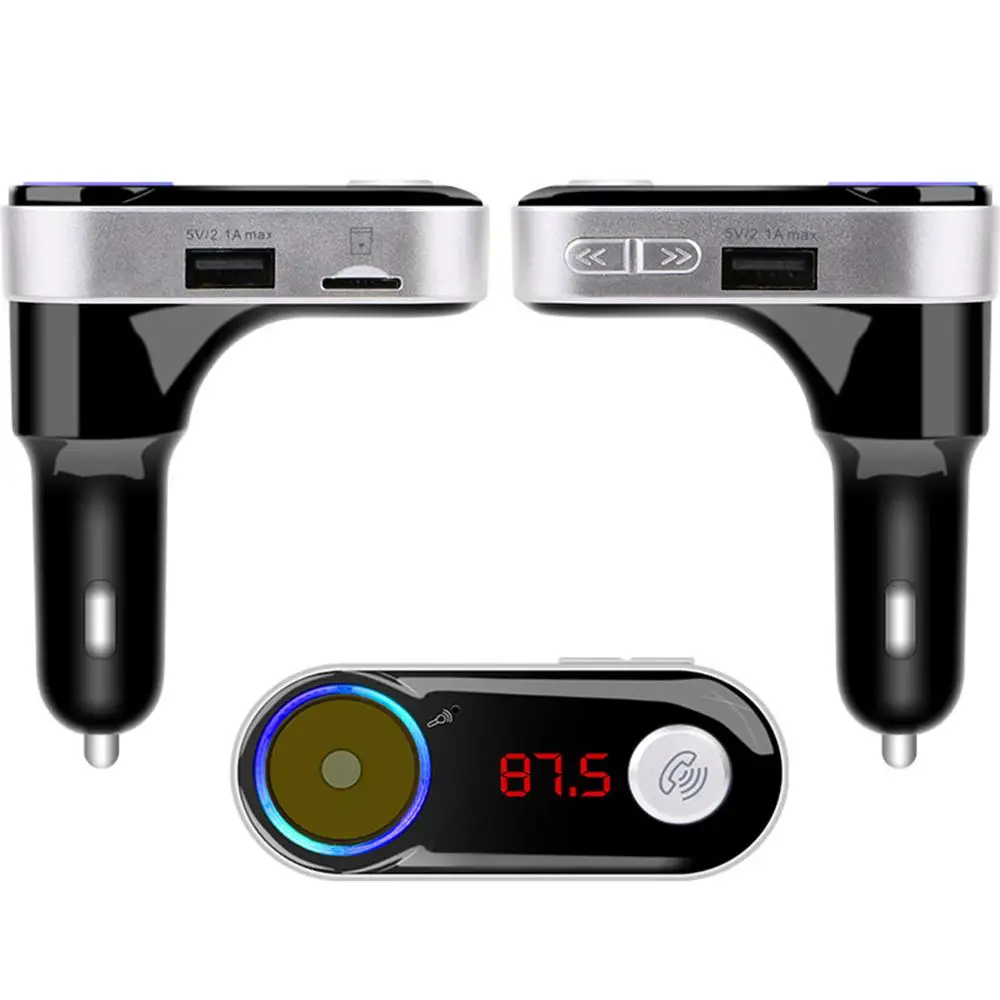 Новый 5V/2.1A Многофункциональный 4 в 1 автомобильный fm передатчик BC с USB флеш