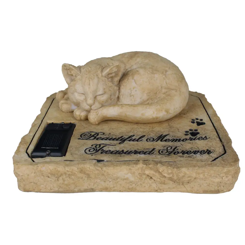 solar cat memorial stone kitty memorial