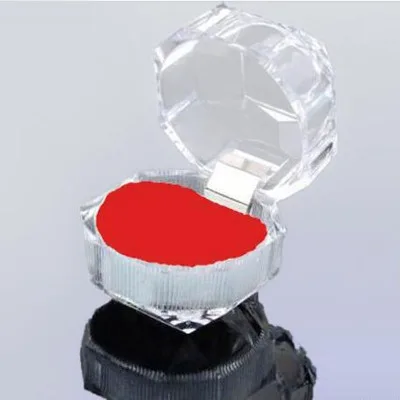 AOMU 5 шт./компл. элегантные 3,8*3,8 см Портативный акриловый прозрачный кольца коробка для показа сережек Свадебные украшения посылка коробка - Цвет: 2