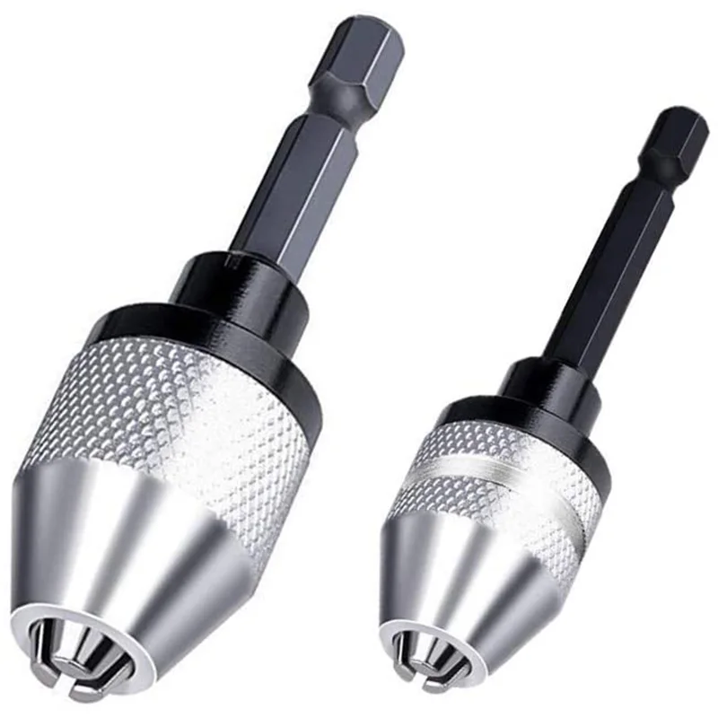 Hot 1/4 Inch Hex Shank Keyless Drill Chuck Quick Change Adapter