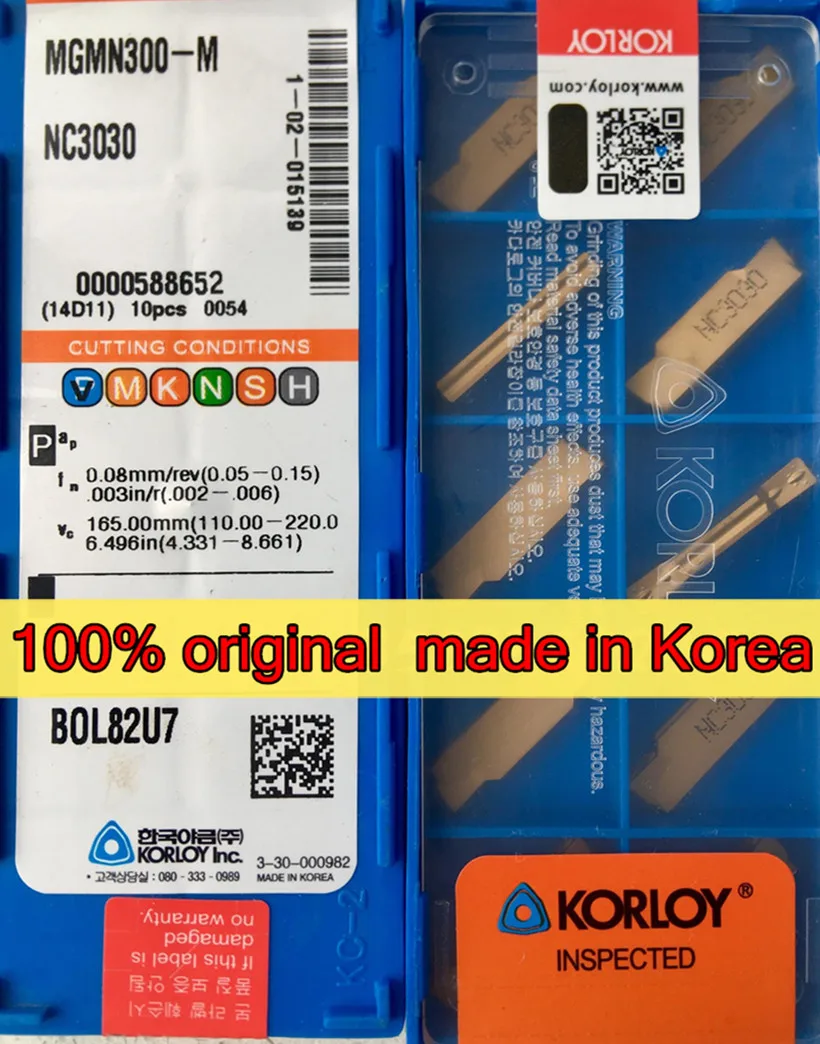 MGMN150 MGMN200 MGMN250 MGMN300 MGMN400 MGMN500 MGMN600 NC3030 100% оригинальная Корейская вставка из карбида