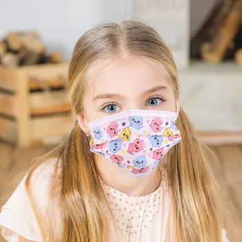 

Face Mask for Child Lovely Animal Printed Facemask Breathable Disposable Mask for Face Mouth 3 Ply Protective Mouth Covering