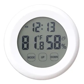 

Loskii Electric Digital LED Alarm Clock with Touching Screen Control Thermometer Hygrometer Mutifuncitonal Desktop Office Clock