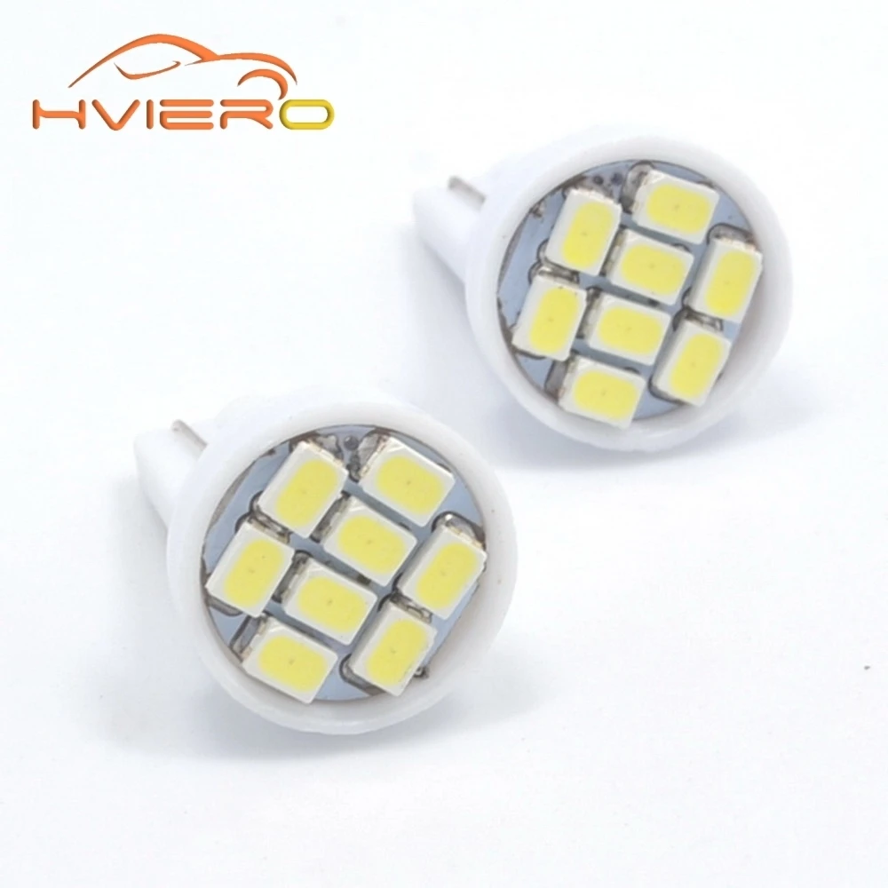 Hviero White Car Led 10Pcs T10 W5W 3020 1206 8leds 8SMD Car Interior Light Parking Light Auto Wedge Lighting car accessories DC 12V