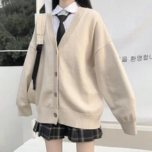 Cardigã japonês jk com decote em v,, uniforme escolar japonês da moda, faculdade, 2020