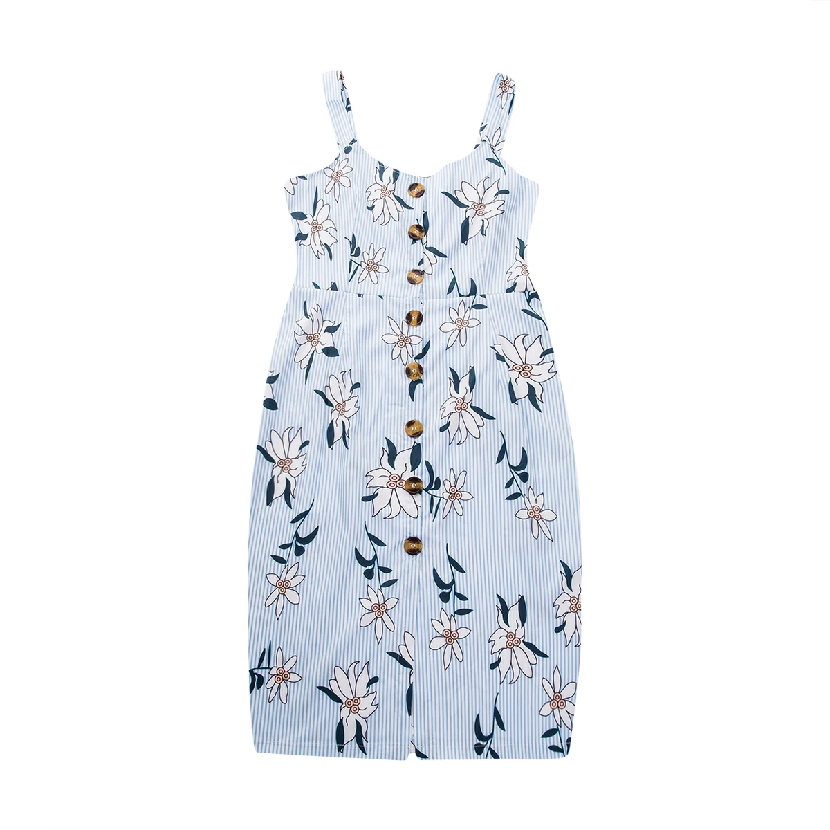 Floral Stripe Bandage Bodycon Dress Women Elegant Slim Fashion Square Neck Party Dress