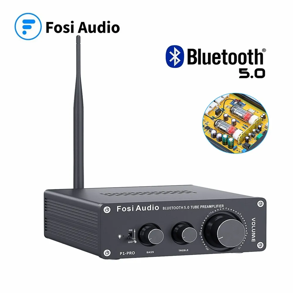Fosi Audio P1 Pro Bluetooth 5 0 трубчатый усилитель мини HiFi стерео буферный предусилитель 6J5