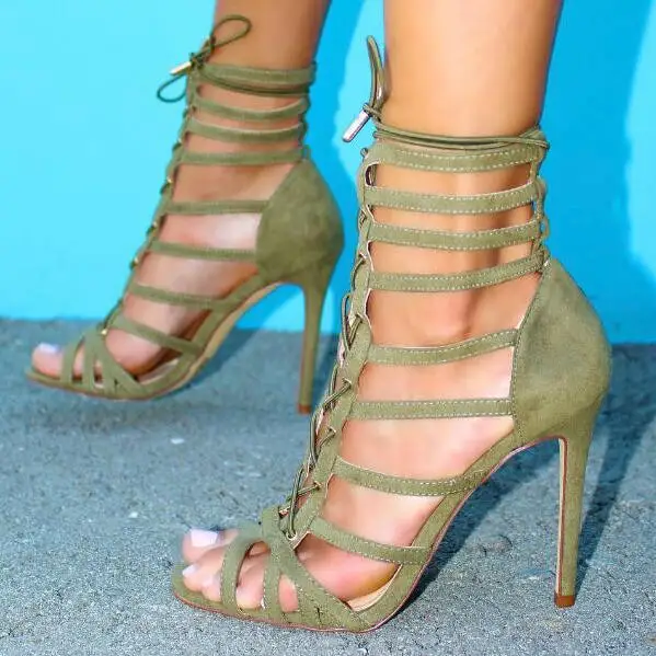 caged gladiator heels