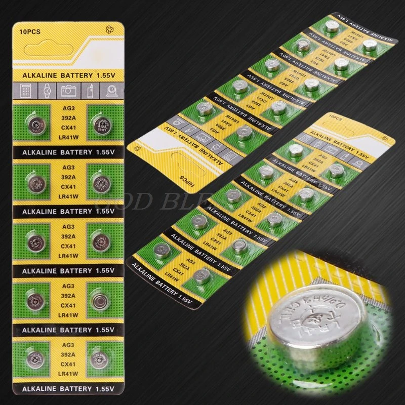 Big Sale 392-Lamp Chain Button-Batteries Light-Watch SR41 LR41 Cell Coin AG3 10PCS 192 L736 384 YypgeyN8a