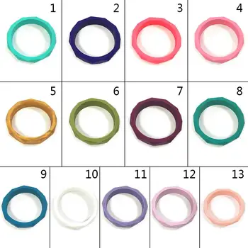 

Newborn Silicone Chew Biting Bangle Bracelet Infant Baby Teether Chewy Beads NEW