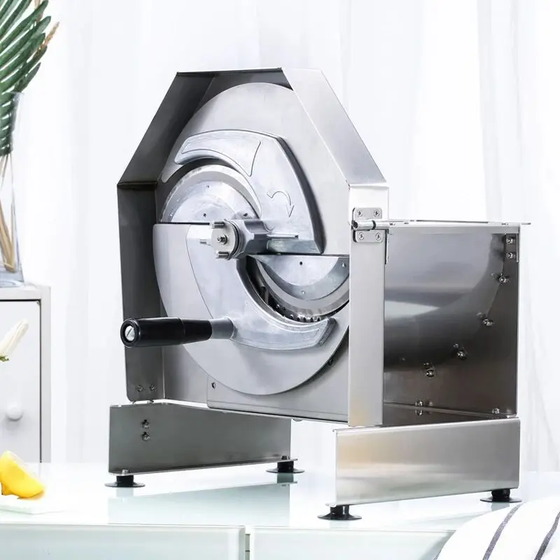 

Manual Commercial Fruit Slicer Machine 2 Tubes 1-10mm Adjustable Thickness Lemon Apple Slicer Vegetable Cutter Chopper