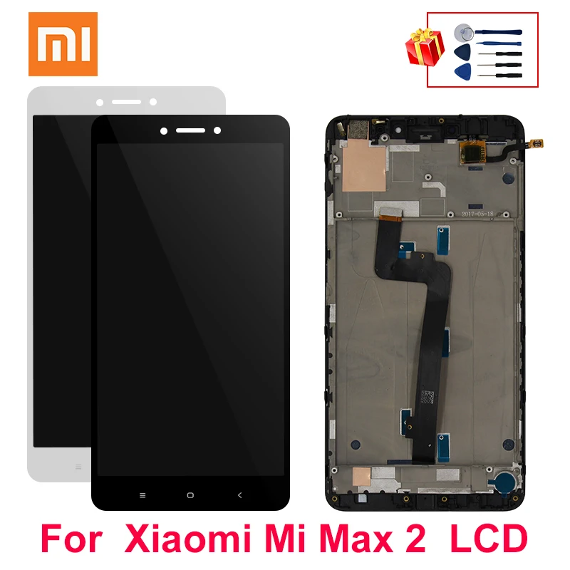 6 44 &quotдисплей для XIAOMI MI MAX 2 LCD сенсорный экран дигитайзер сборка Mi Max запасные части|Экраны мобильных