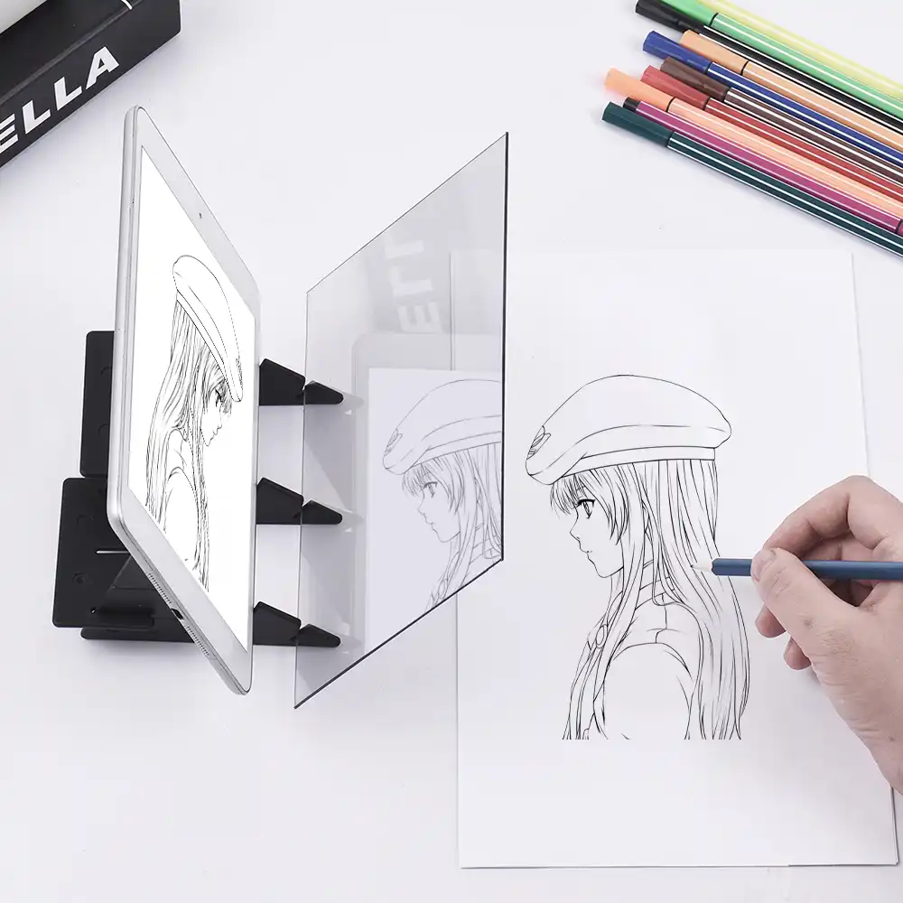 Optical Drawing Board Sketch Wizard Easy Tracing Drawing Sketching Tool Sketch Drawing Board Optical Picture Book Painting Artifact Sketching Painting Art Kit Painting Tracing Board for Kids