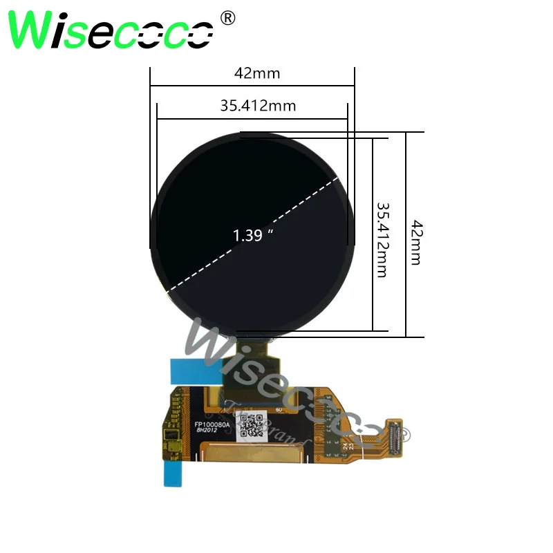Round Oled Painel de Tela Mipi Driver Board Circular Display 139 14 Amoled 454x454 Ips 450 Lêndeas Brilho 1:1 - Imagem 2