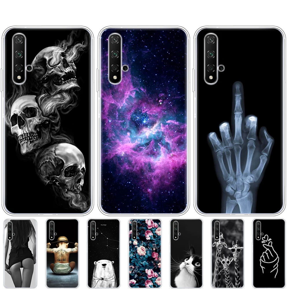 Чехол для Honor 20 силиконовая задняя крышка чехол телефона Huawei Pro Lite YAL L21 Роскошный с