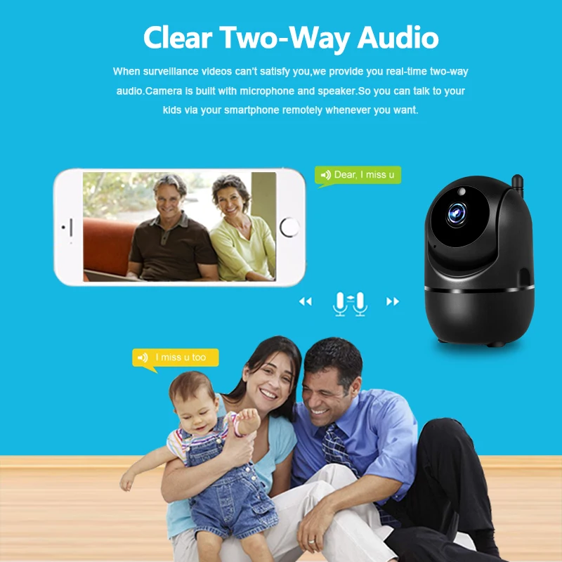 1080P Macchina Fotografica del IP Video Baby Sitter WiFi di Visione Notturna Senza Fili di Monitora