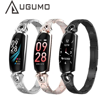 

UGUMO Women Smart Watch Bracelet Heart Rate Monitor Blood Pressure Fitness Sports Bracelet Lady Smart Wristband For Android IOS
