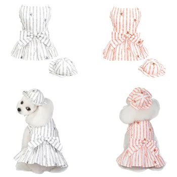 

-Dog Clothes for Small Dogs Dress Chihuahua Costume Skirt Hat Suit Sweety Princess Dress Puppy Jacket Coat Clothing