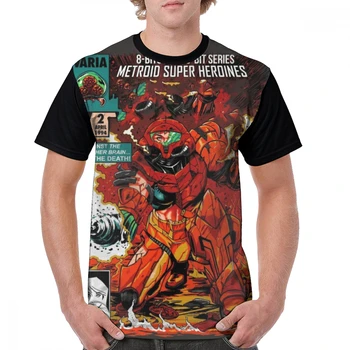 

Super Metroid T Shirt Samus Wars T-Shirt Short Sleeve Summer Graphic Tee Shirt 100 Polyester Awesome Print Male Plus size Tshirt