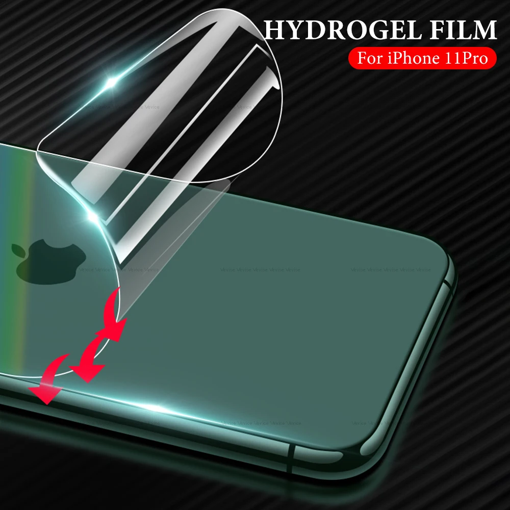 Front+Back Protective Hydrogel Film on the For iPhone 11 11Pro XS Max XR XS X 10 7 8 6 6s Plus Front Screen Protector Rear Film