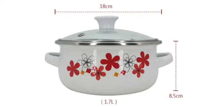 Soup Pot Enamel Pot Small Hot Pot Fresh Bowl Instant Noodle Bowl Storage Box Universal Ceramic Cooking Pot Hotpot Stock Pots