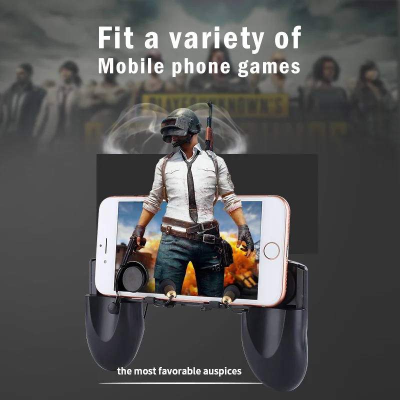 W12 PUGB мобильный игровой контроллер для iPhone xiaomi samsung свободный пожарный Джойстик Геймпад металлический L1 R1 Кнопка игровой коврик ручка