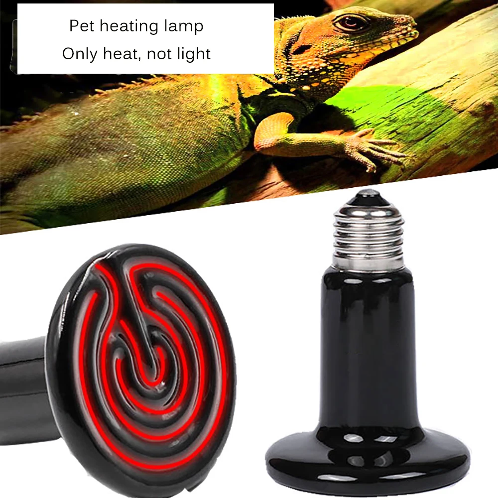 25/75/100 / 200W Infrared Heated Lamp Reptile Heating Lamp Ceramic