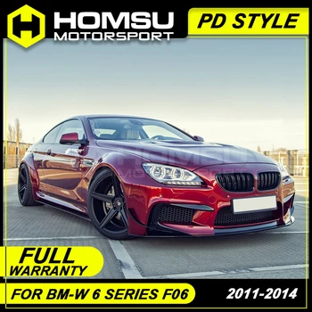 

PD style FRP Unpainted Car Body Kit Front Rear Bumper Side Skirts Wheel Eyebrows Exhaust Pipes For BM-W 6 Series F06 2011-2014