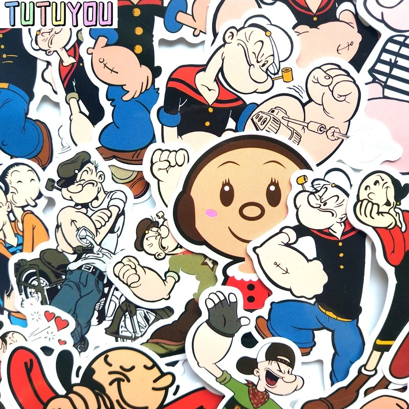 PC266 18 шт./компл. Popeye мультфильм Скрапбукинг наклейка s для гитары ноутбука багаж автомобиля холодильник наклейка в стиле граффити
