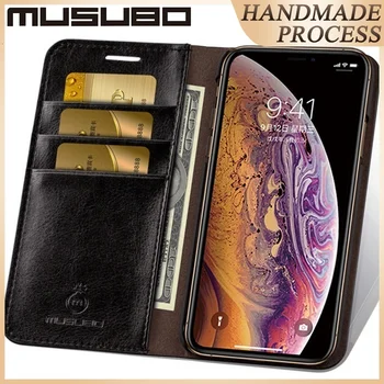 

Musubo Leather Case For iPhone 8 Plus 7 Plus Luxury Wallet Phone Cases Cover for iphone Xs Max 6 Plus 6s Plus 5 5s SE Capa Coque