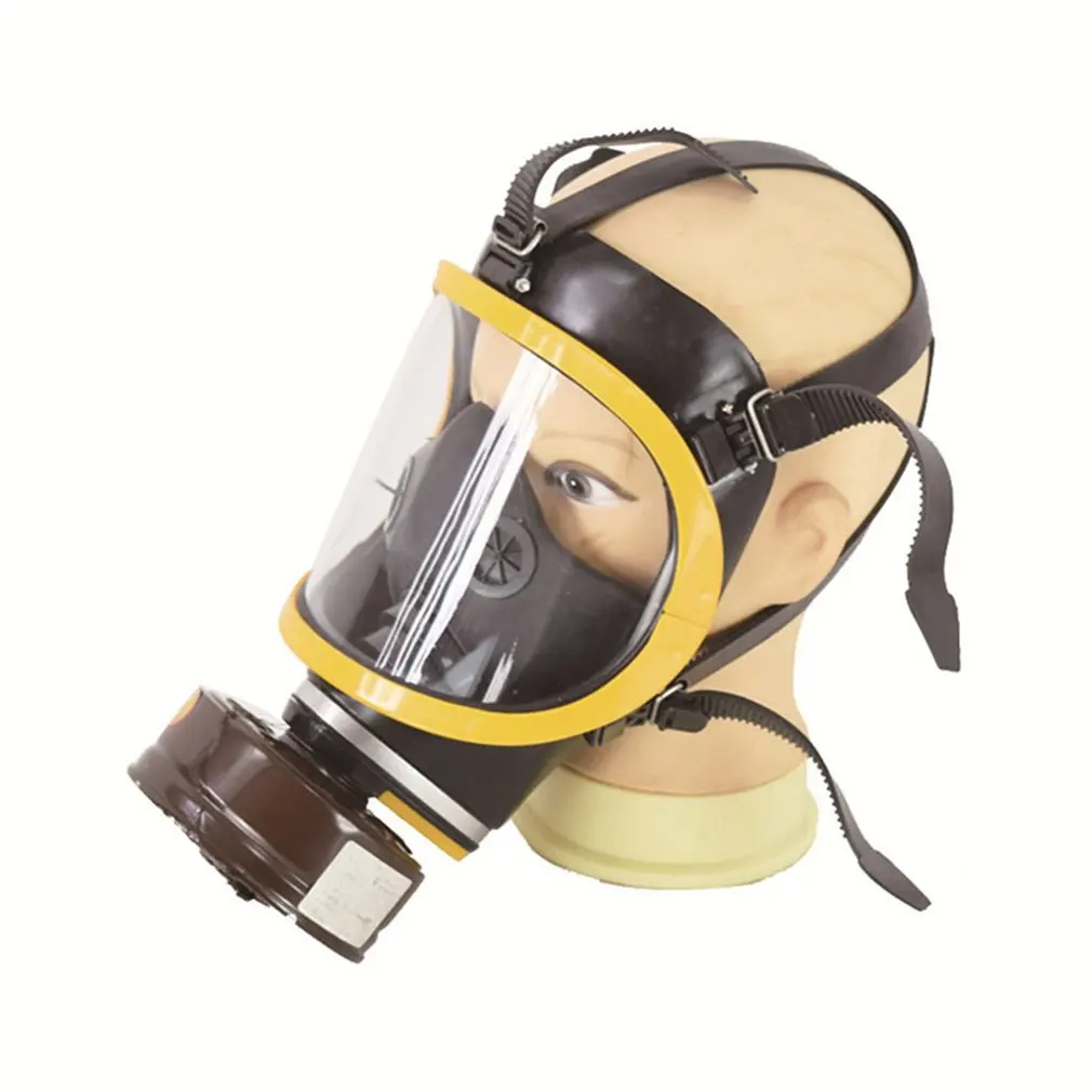 

Gas Mask Chemical Spray Panoramic Silicone Large Field Of View Breathing Full Cover Can Be Used With Canister