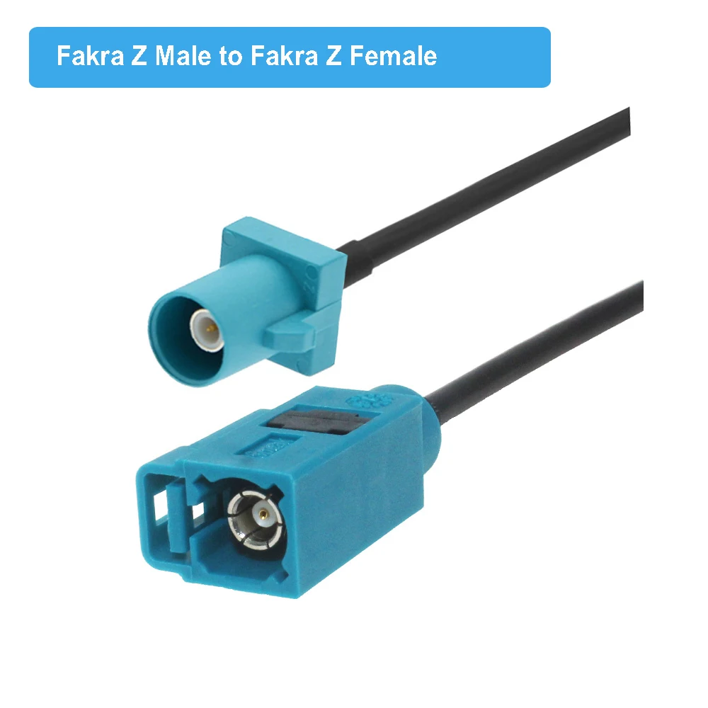 Vecys Cavo Fakra Z Fakra Z Femmina Ad Angolo Retto da 90 Gradi a Doppio Cavo Adattatore Maschio Fakra Z RG174 30CM / 12 pollici per Antenna DAB per Sistema di Navigazione