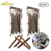 10/20/40pc gato molar creme dental vara natural catnip matatabi actinidia frutas silvervine madeira polygonum pet lanche limpeza dentes