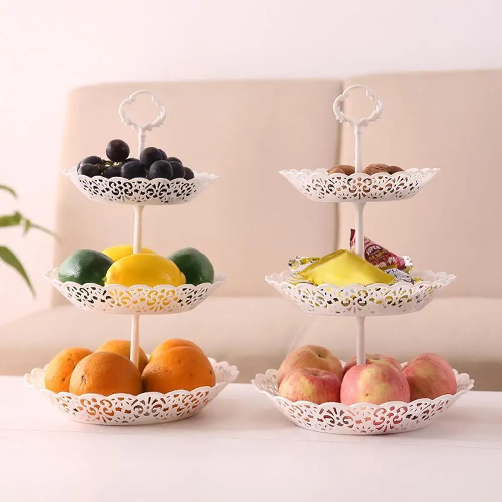 

3-tier Cupcake Stand Cake Dessert Wedding Event Party Display Tower Plate Round Table Weddings Birthday Home Decor 40x25.5cm