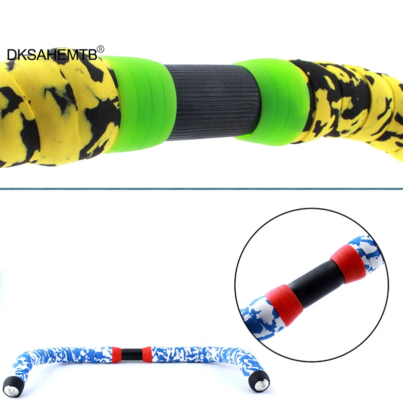 Bicycle handlebar strap bike silicone strap bicycle fixing strap bicycle strap bicycle fixing band 1 Pair Bike Silicone Elastic Strap Fixing Ring Anti-Skip Plugs Waterproof Wear Resistant Strap Loops for Road Bike Bar Tape MJ