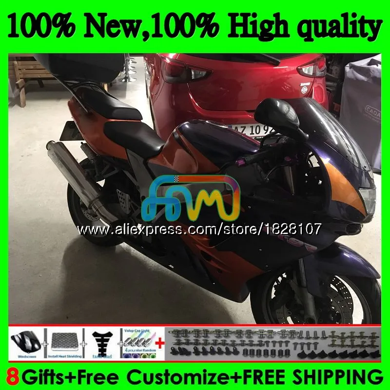 Корпус для KAWASAKI ZX900 900 CC Оранжевый Фиолетовый ZX 900 9 R 19BS. 26 9R 900CC ZX-9R ZX9R 94 95 96 97 1994 1995 1996 1997 обтекатели комплект