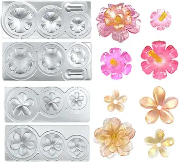 

2pc Succulent Flower Resin Silicone Molds for Jewelry Casting Bracelet /Earrings /Pendant Ring Miniature Ornament