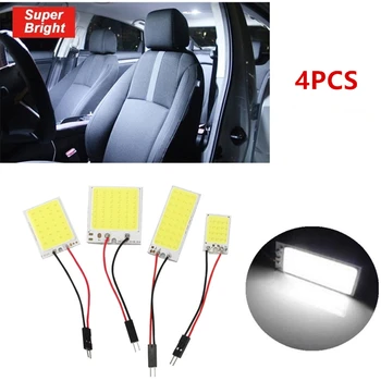 

Car Dome Reading Light Lamp Interior Lights 18/24/36/48SMD 12V 4W Car LED Panel Light COB Door Bulb Ultra Thin Car Celling Lamp