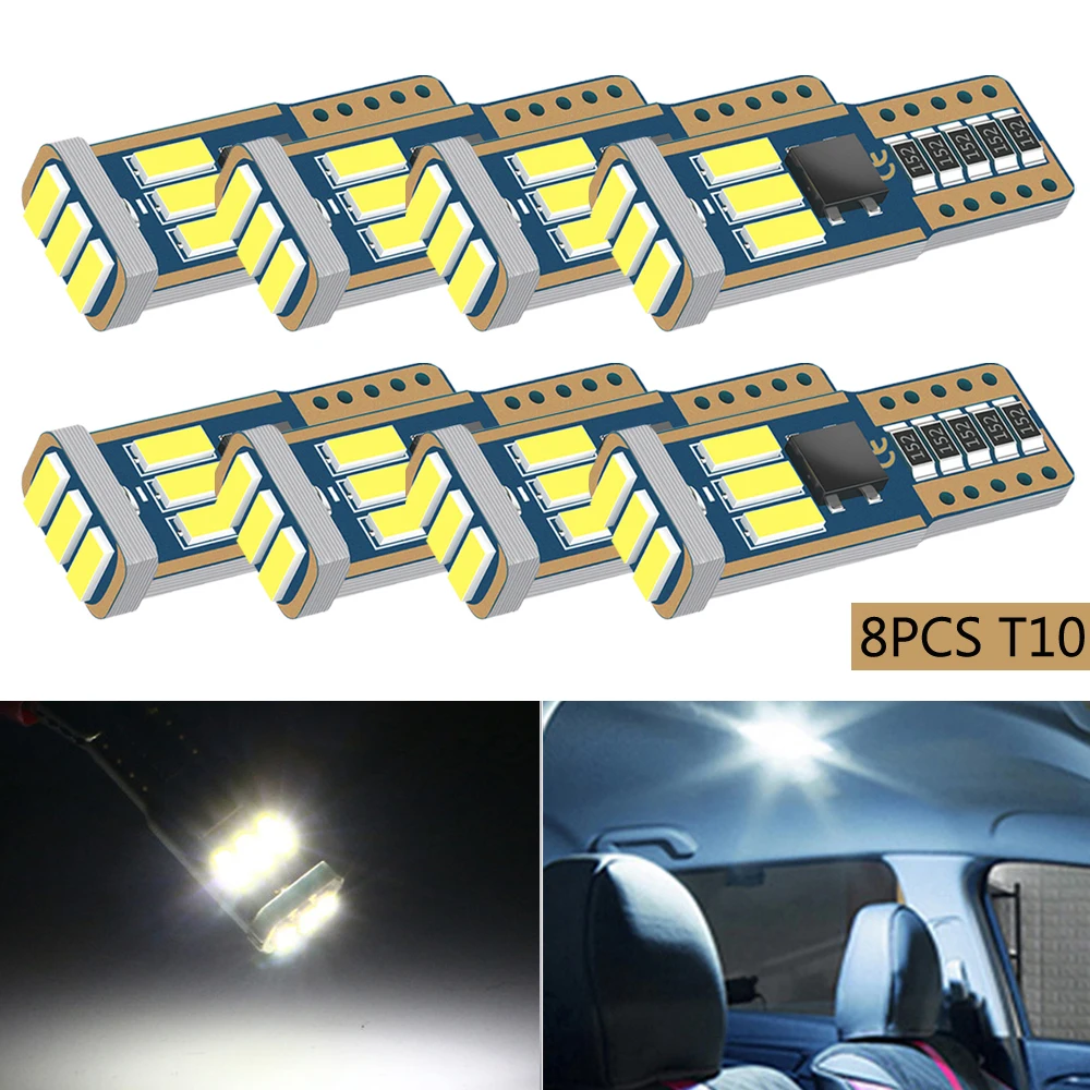 8X Canbus T10 W5W для Toyota Land Cruiser 80 100 200 Prado 120 150 FJ автомобильная светодиодная лампа