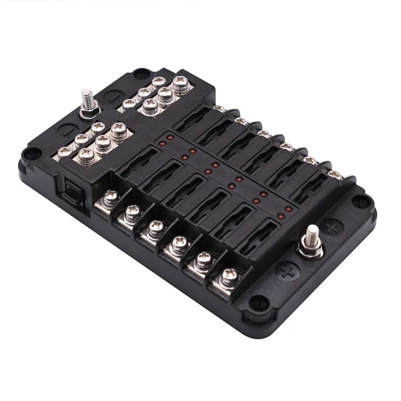 12 Way 24 Fuses Box Circuit Standard Blade Block Holder Car Boat Fuse Auto Replacement Parts 12V-24V | Автомобили и мотоциклы
