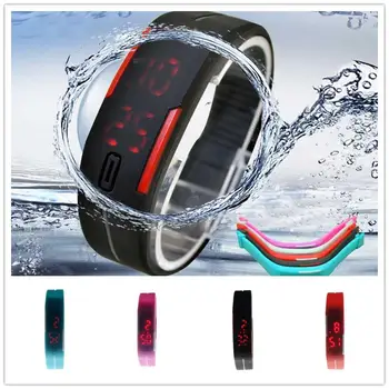 

Fashion LED Watches for Women Silicone Touch Screen Digital Creative Watch Men Bracelet Sports Wristwatch Clock Reogio Feminino