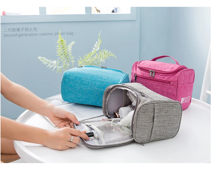 Брендовая косметичка с крючками Женская сумочка для косметики дорожные сумки Органайзер портативный мешочек косметичка качественный катионный чемоданчик для косметики