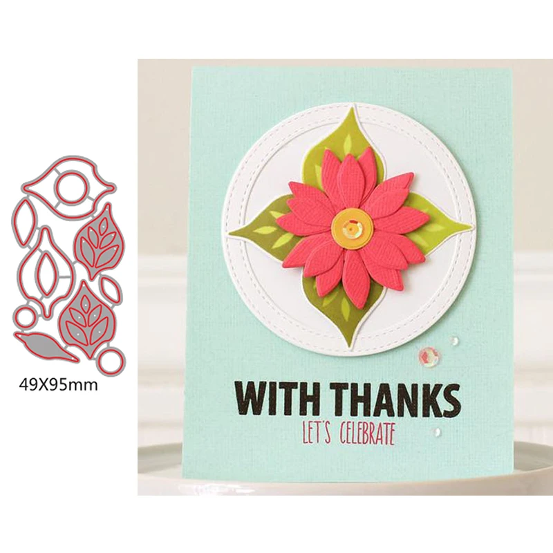 

Create A Special Flower Graceful Leaves Petals Combine A Beautiful Flower Metal Cutting Dies For New DIY Scrapbooking Album Card