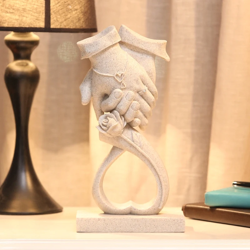 CREATIVE RESIN LOVE DESIGN STATUE HOME DECOR CRAFTS ROOM DECORATION OBJECTS WEDDING FIGURINES GIFTS SOUVENIR | Дом и сад
