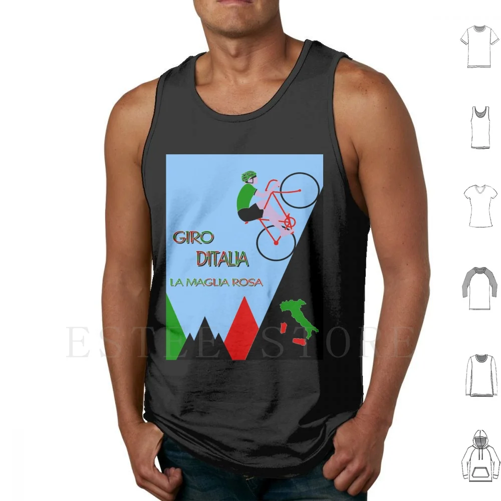 "D Italia Bicycle" Canottiere Da Corsa Con Stampa Pubblicitaria Canottiera Ditalia La Maglia Rosa Biciclette Cicli Bici Corse Racing