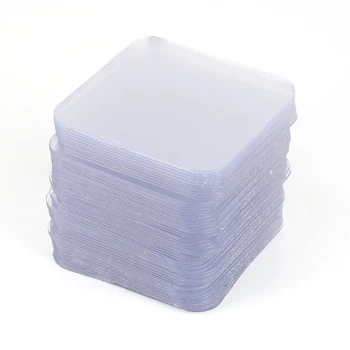 

10pcs Powerful Nano Seamless Double-sided Transport Stickers Perforated Double-sided Reusable Adhesive Waterproof Tape 6x6cm